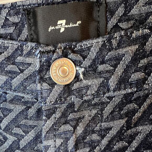 7 For All Mankind Women's Logo Print Boot Cut Jeans Size 27 - Picture 6 of 8